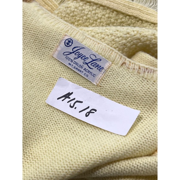 Vintage Poncho Cape One Size Yellow Fringed 60s 70s Mod Open Front Sweater - Picture 10 of 10